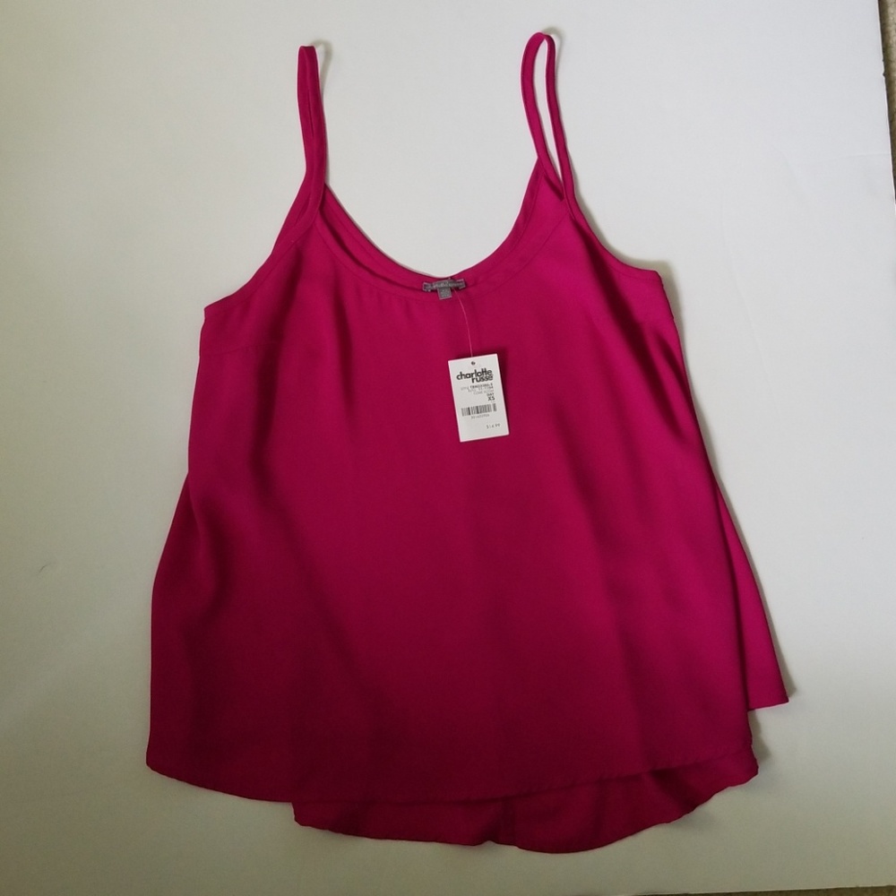 NWT Charlotte Russe Trapeze Tank - Fuchsia XS